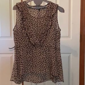 Cabi Style 3612 Flutter Cheetah Blouse